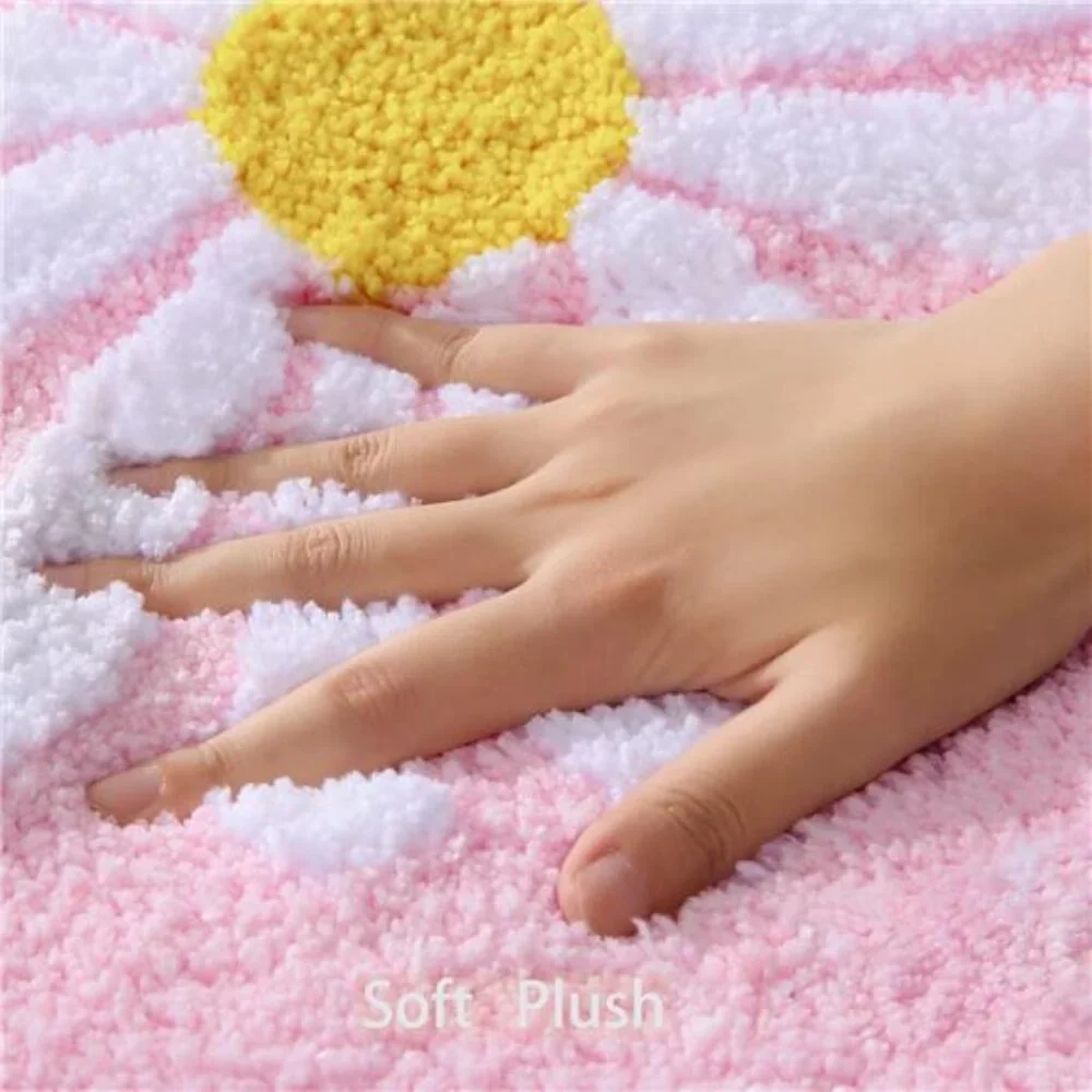 Cute Daisy Contour Bath Rug